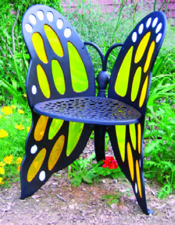 stained glass butterfly chair